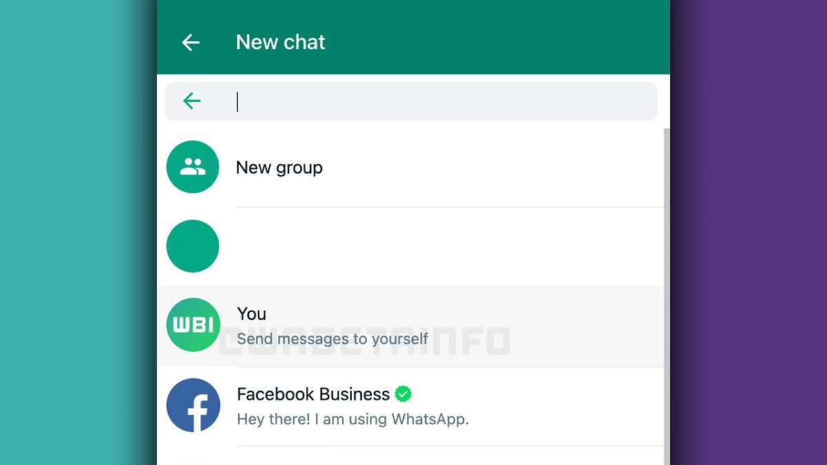 WhatsApp kullanıcıları kendilerine mesaj gönderebilecek