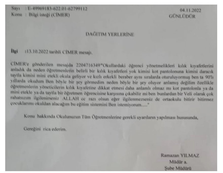 MEB'den Öğretmenlere 