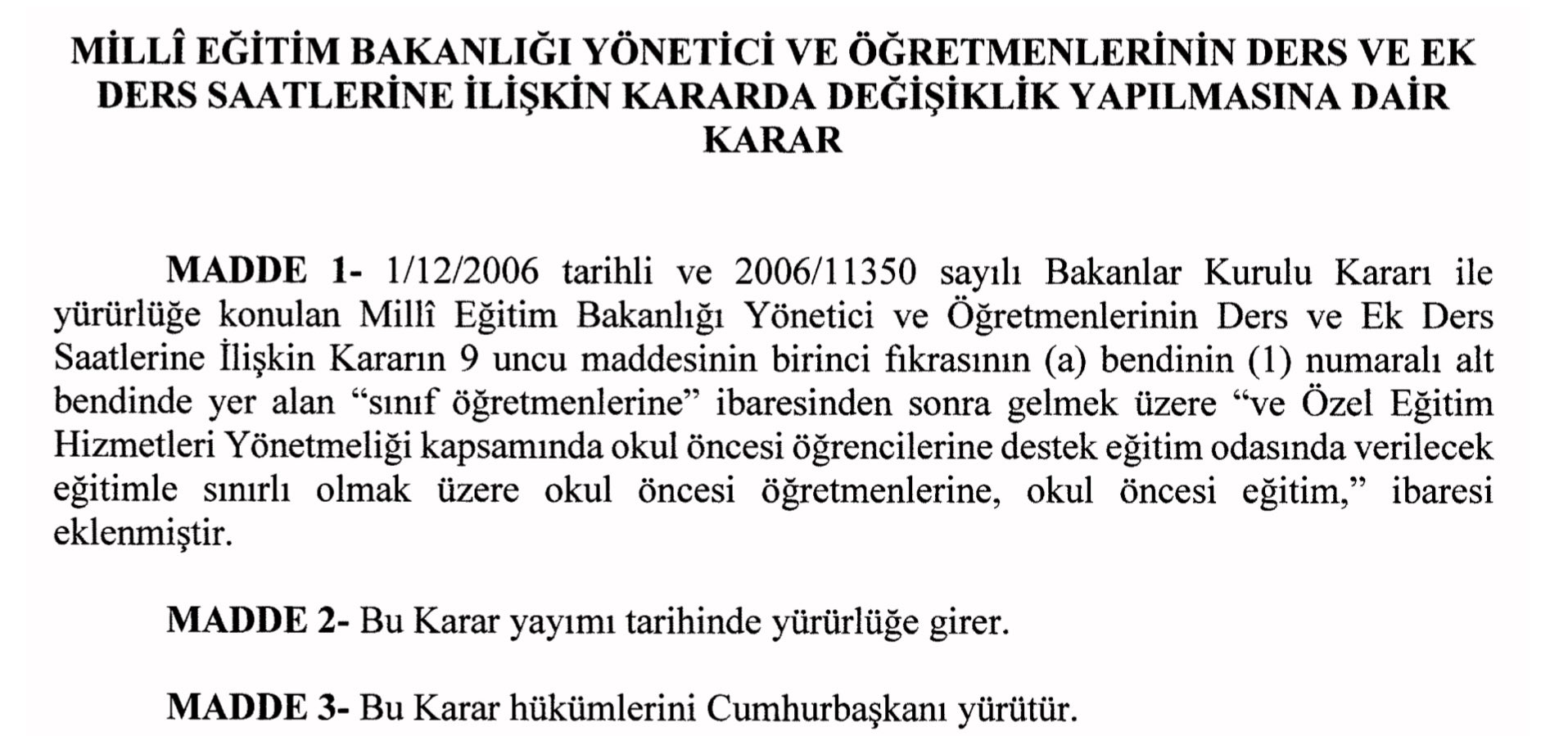 Bu Branş Öğretmenlerine Müjde! Dün Gece Resmi Gazetede Yayınladı.