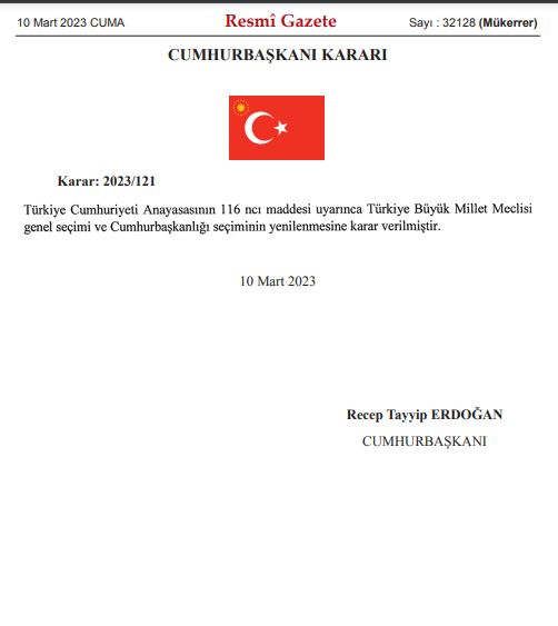 Seçimlerin yenilenmesi kararı Resmi Gazete'de yayımlandı
