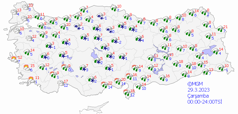 Meteorolojiden il il karla karışık yağmur ve yağmur uyarısı