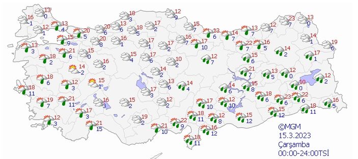 Meteoroloji 58 ile uyarı verdi