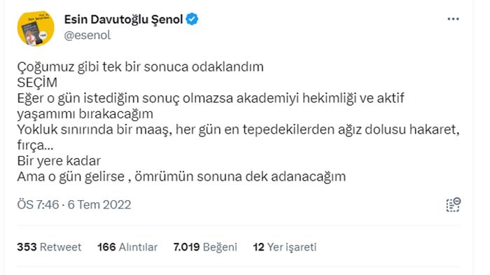 'Erdoğan kazanırsa hekimliği bırakırım' demişti, umudu 2. turda