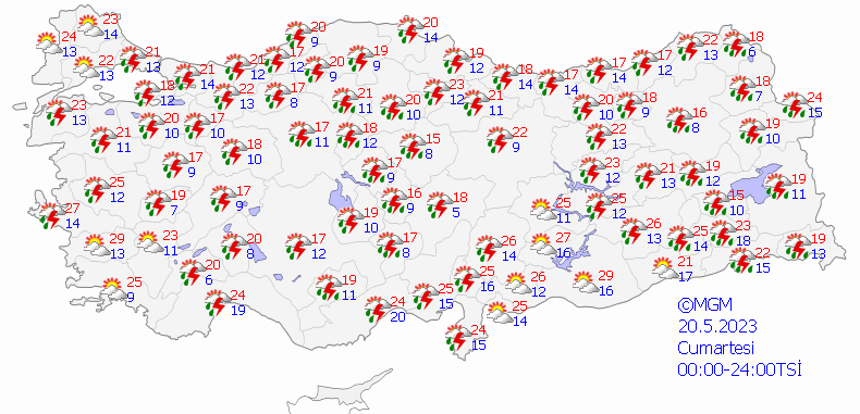 Meteoroloji'den kuvvetli gök gürültülü sağanak yağış uyarısı - Haritalı