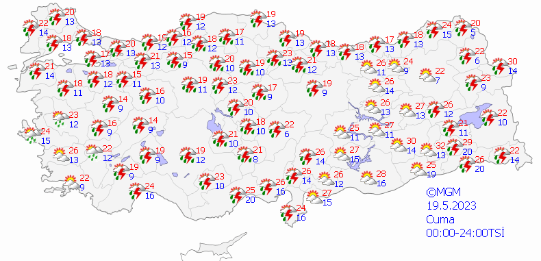 Meteoroloji'den kuvvetli gök gürültülü sağanak yağış uyarısı - Haritalı