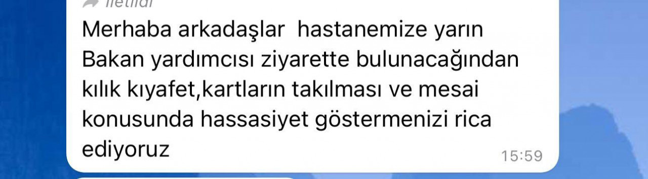 Başhekim yardımcısından sağlıkçılara tehdit mesajı: Terlik ve şort giyen...