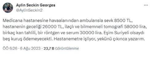 Türk profesör özel hastane fiyatına isyan etti: Hastanemetre işliyor