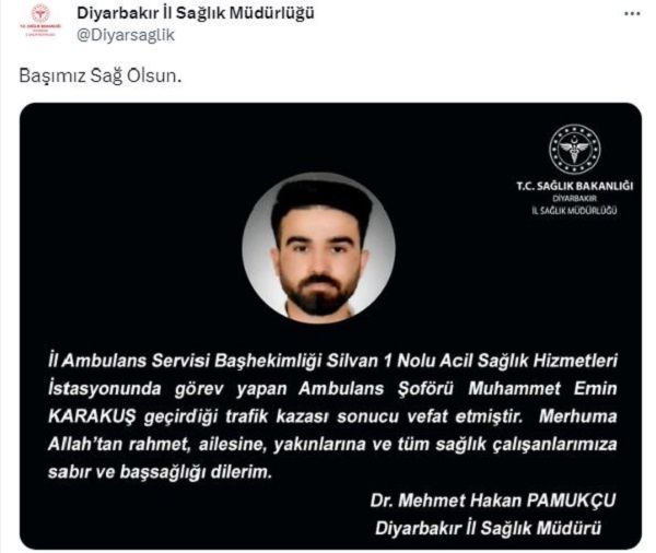 Diyarbakır’da sağlık çalışanlarının acı günü