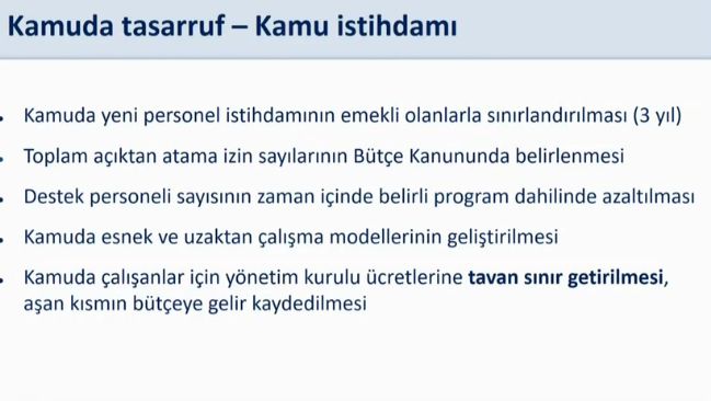 Kamuda tasarruf paketi açıklandı... Tüm kurumlar için tasarruf zorunlu