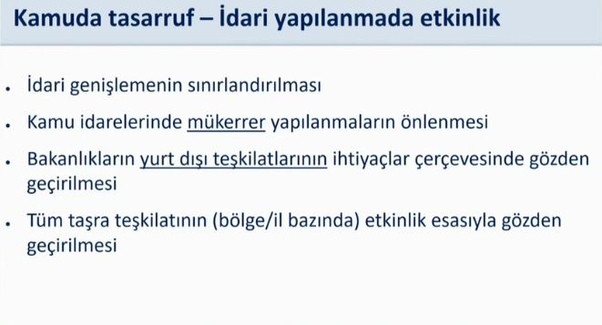 Kamuda tasarruf paketi açıklandı... Tüm kurumlar için tasarruf zorunlu