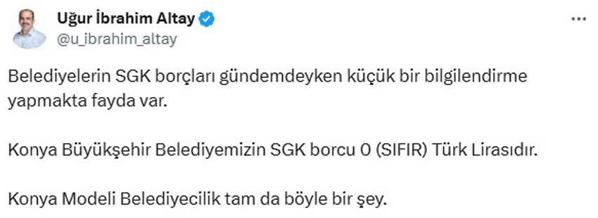 SGK'ya borcumuz 'SIFIR' liradır diyen iki belediye